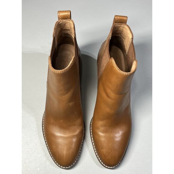 Madewell The Regan Boot in English Saddle Womens 8 Leather Ankle Boots Booties - Picture 5 of 10